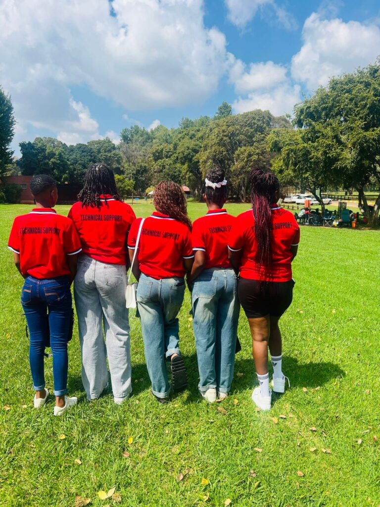 Group Students Back View